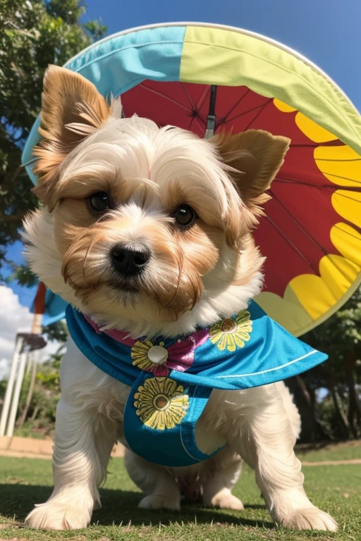 Cão Maltese brincando com seus Brinquedos em um lindo quarto fofo,  Dog with an expression of happiness when he sees his owner, Cachorro com boca aberta, breed dog ,  German dwarf spitz, Lulu of Pomerania, Maltese ,Yorkshire Terrier, lindo Maltese posando para uma foto usando roupas fofas,   fofo usando vestido fofo de princesa, luxurious hat, ties, Bandanas, vestido, cores fofas, children&#39;dog clothing colors. low angle view, eye level shot (virilha),Just huge morbid thighs, gordinhas, extremamente grossas;,rima de trabalho, melhor qualidade, (Vista frontal), (vista da minhoca&#39;olhos), perspectiva do olho do minhoca, low angle.