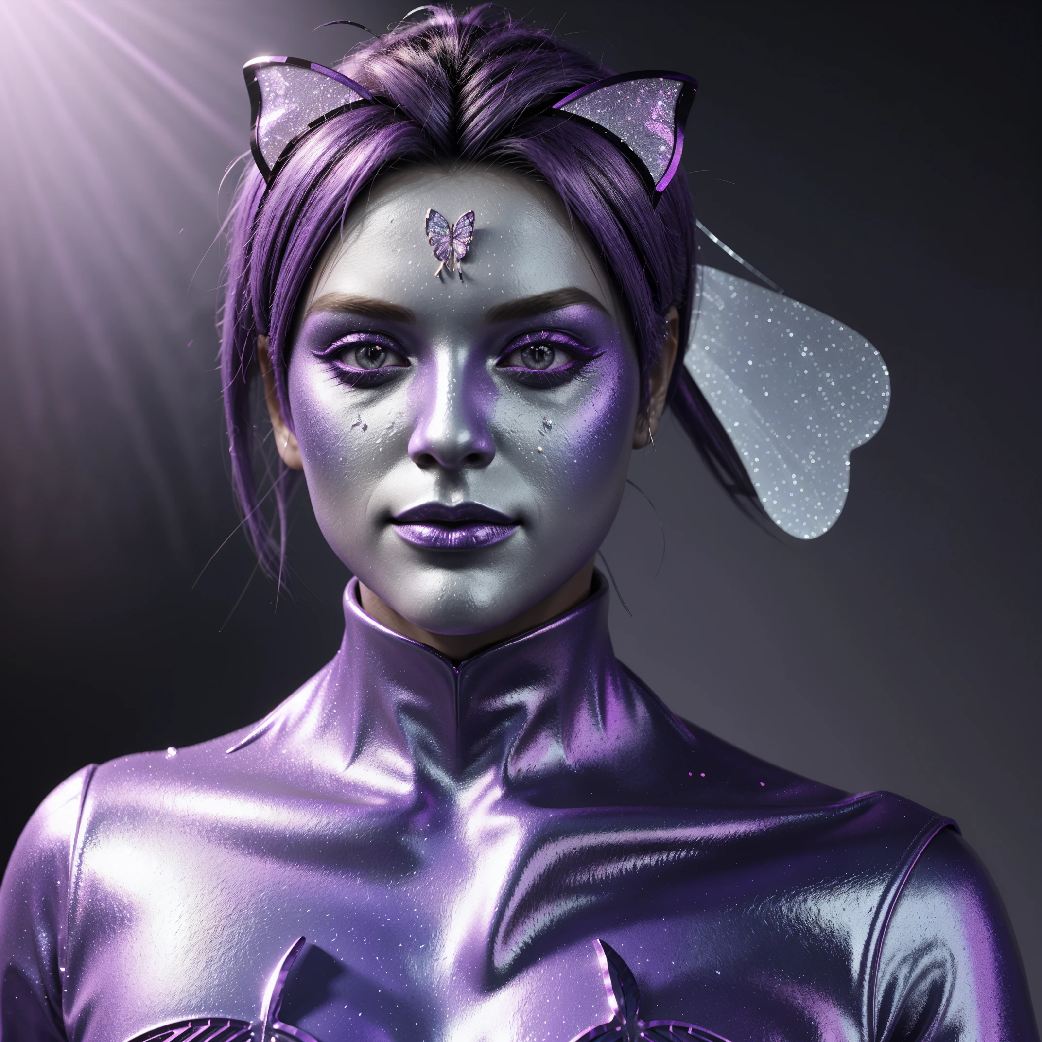 ultra detailed abstract photography of a cute pale draconian MaeveAI, portrait, (masterpiece), realistic, cinematic light, (beautiful purple cat eyes:1.3), perfect anatomy,dragon horns,
night sky moonlight, starry background,
(blackish scaly skin:1.3),black lips, black eye shadow,
hyperdetailed painting, luminism, 4k resolution,
Soft Lighting, Photographic Realism,
3d rendering, octane rendering, <lora:MaeveAI:1> MaeveAI,