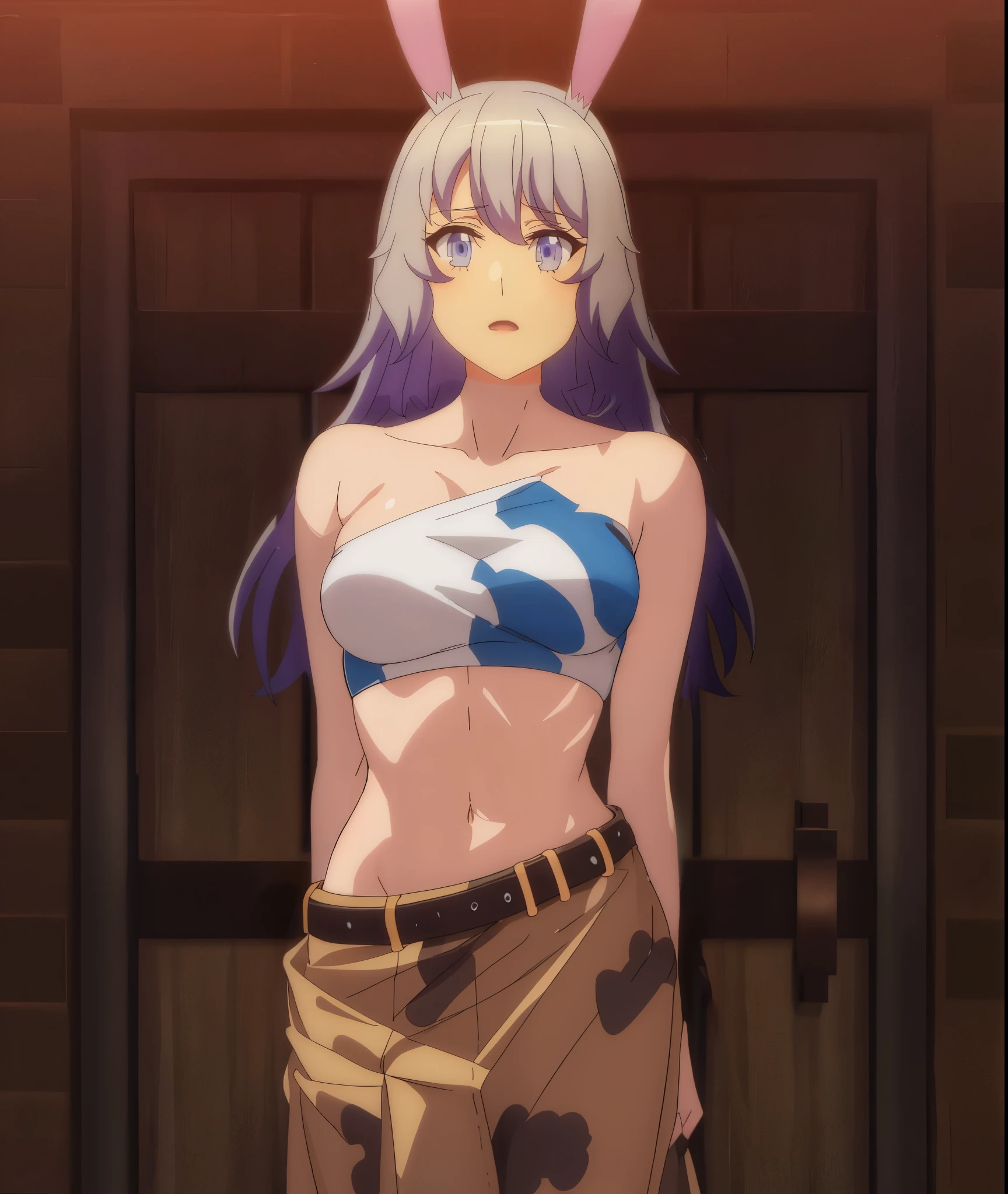Shirogane Kei (Kaguya-sama)/anime,Armpit sweat,Shyness,clear,High exposure,Having my armpits licked,His arms are tied and he is hanging from a rope,A man is groping her breasts,Sitting cross-legged,whole body,Slender body,Topless,Nipples are erect