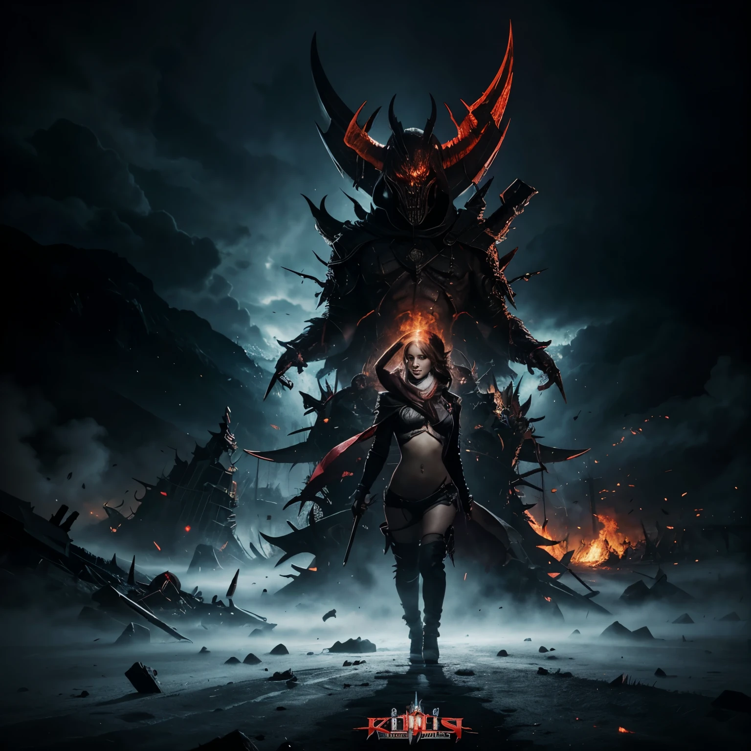 uma imagem que exale chaos com o nome KILLERS OF HELL pro meu servidor do discord