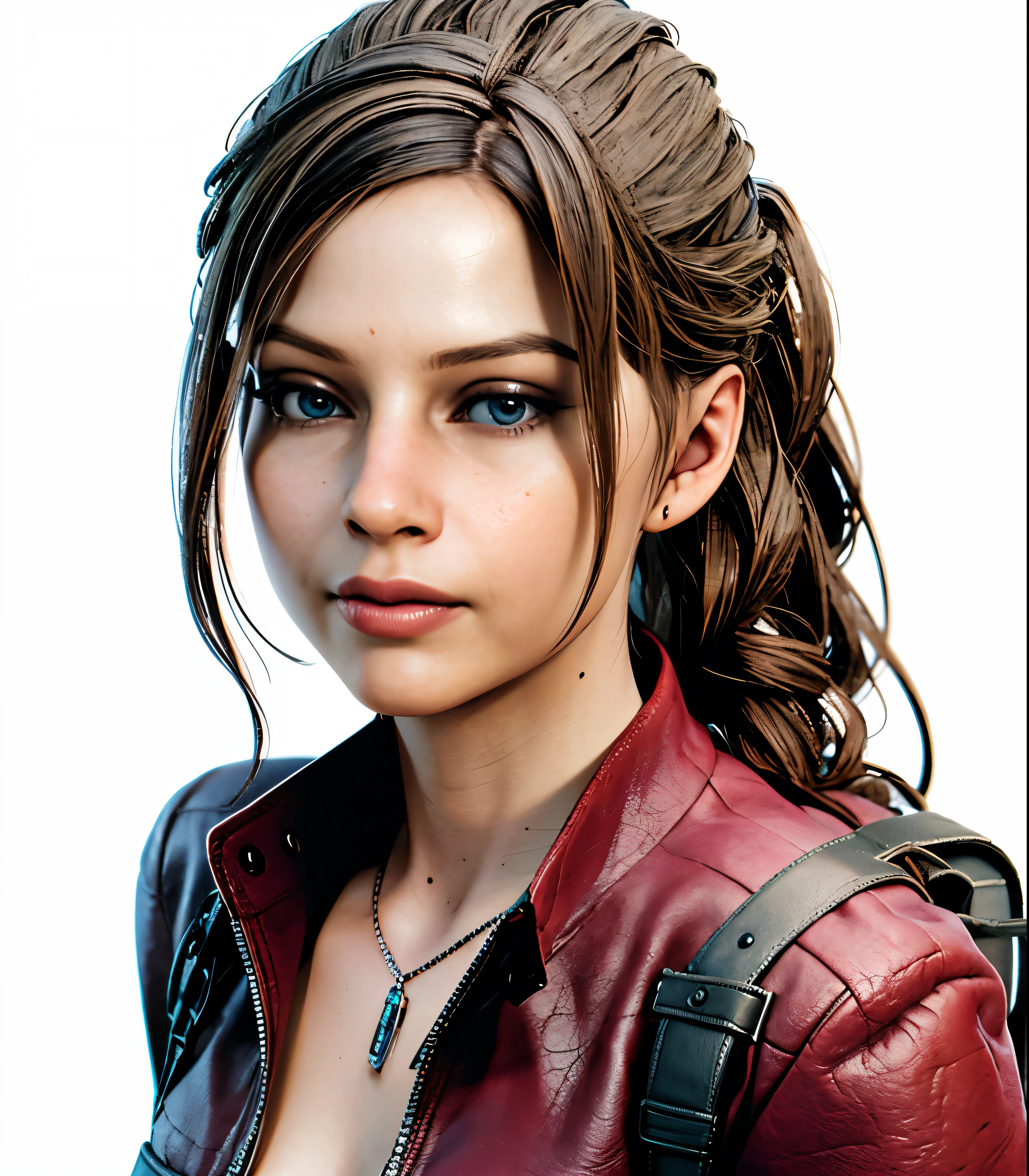 um close up de uma pessoa com uma mochila e uma mochila, Aerith Gainsborough, artegerm ; motor 3D irreal, estilo de arte realista, photoestilo de arte realista, 8k portrait rendering, beautiful Aerith Gainsborough, personagem altamente detalhado, arte de personagem de motor irreal, April rendering, jogo cg, Personagem 3D realista, Irreal 5. Retrato de RPG