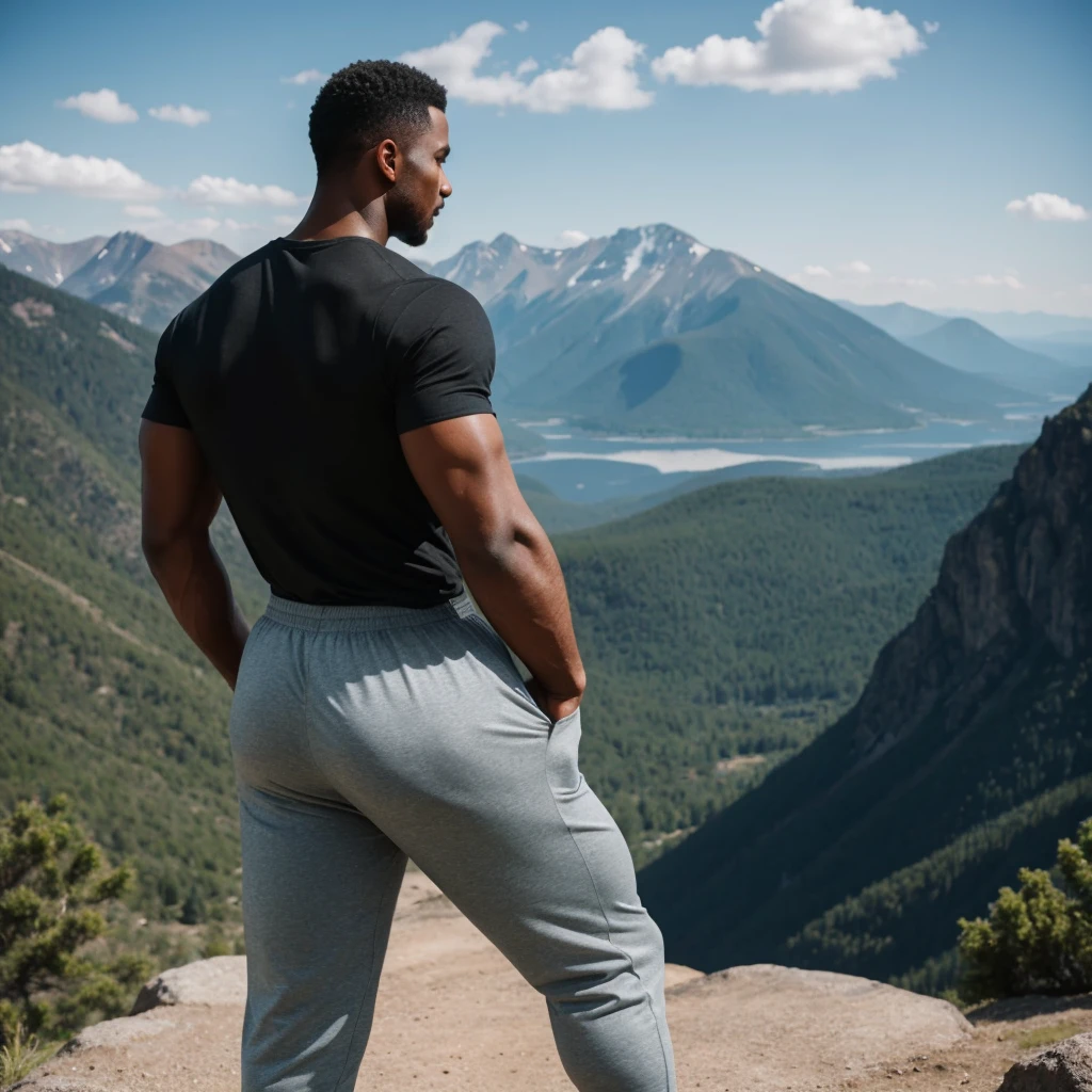 Handsome Black Man From The Back Big Skinny He About 25 Years Ol 