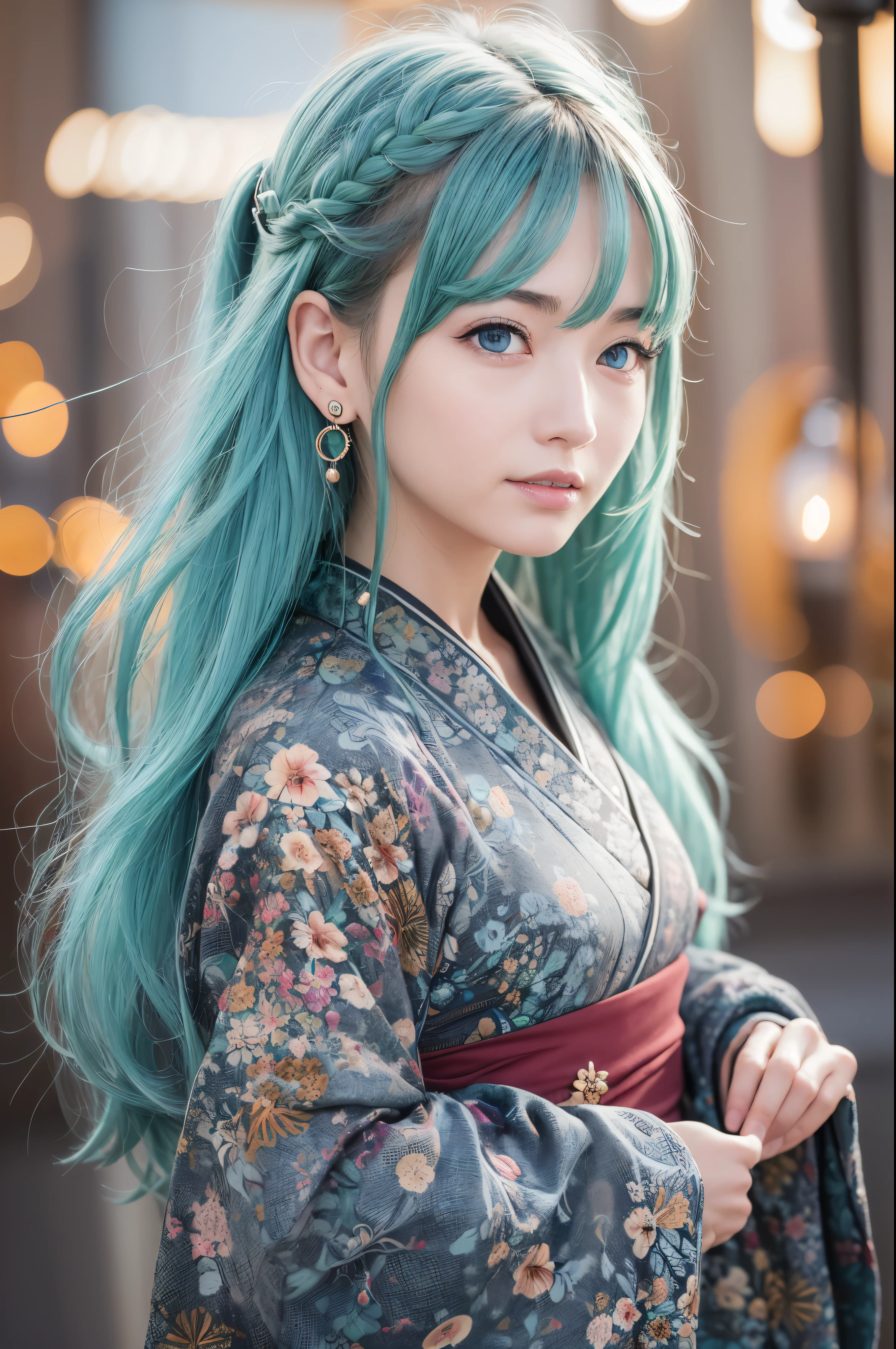 1 girl, whole body:1.2, perfect anatomy, very detailed顔と目,, (blue eyes), gray hair:1.7,smile:0.3, 20-year-old, muscular:1.5, (earrings,good:1.5, white mini skirt), blurred background, ( 8,000 students, photorealism:1.5, masterpiece, heightens,  At night, midnight, dark, rtx, realistic照明, photo taken in ancient japan, very detailed流れる髪, realistic hair, realistic shadow, confused, very detailed, 4K, (green eyes), (beautiful girl: 1.4), (masterpiece),ultra detail, (highest quality), (ultra high resolution), (masterpiece), realistic:1.3, smile,  balanced pupil, symmetical pupil and iris,Chromatic_aberration:0.8, dynamic_color_range, lens_twist:0.7, Holding lanterns,delicate hands,  Japanese