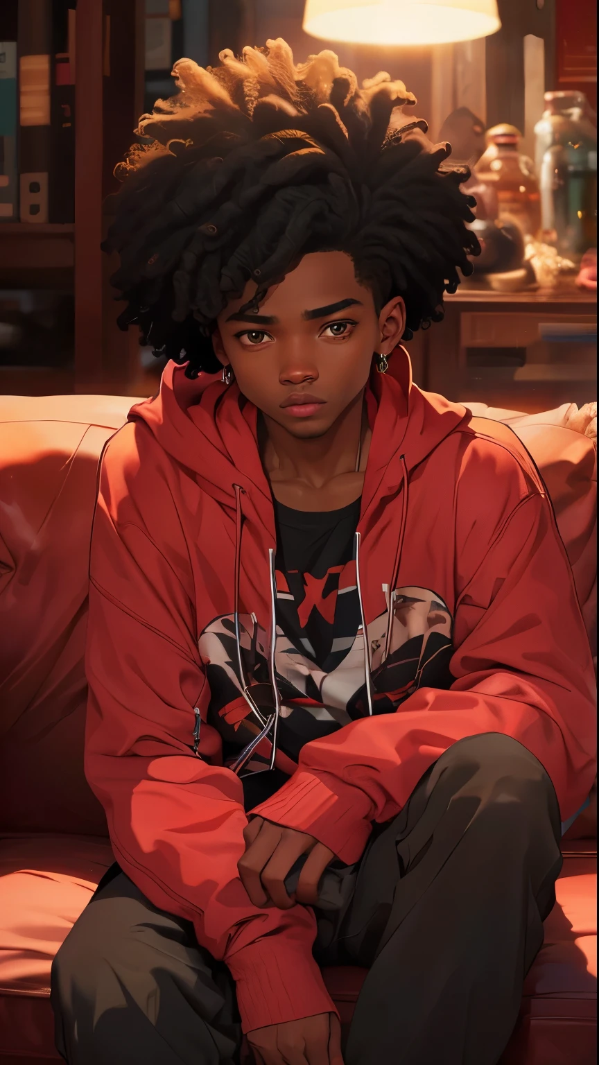 Hyperrealistic version of a black boy named Malik, hyperdetailed, 8k, hyperrealistic