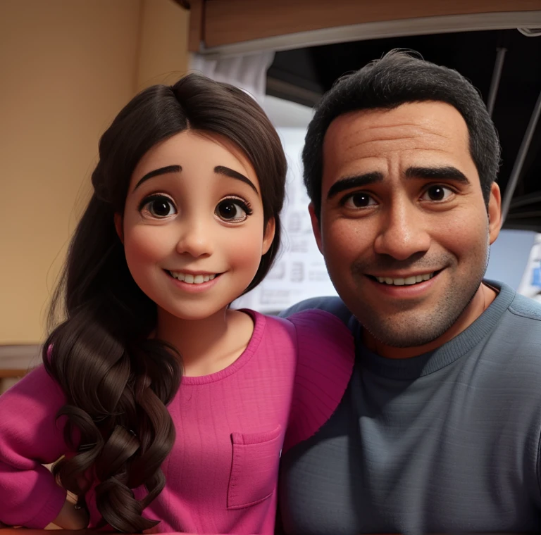 pai e filha, Pai de 41 anos e filha de 7 anos