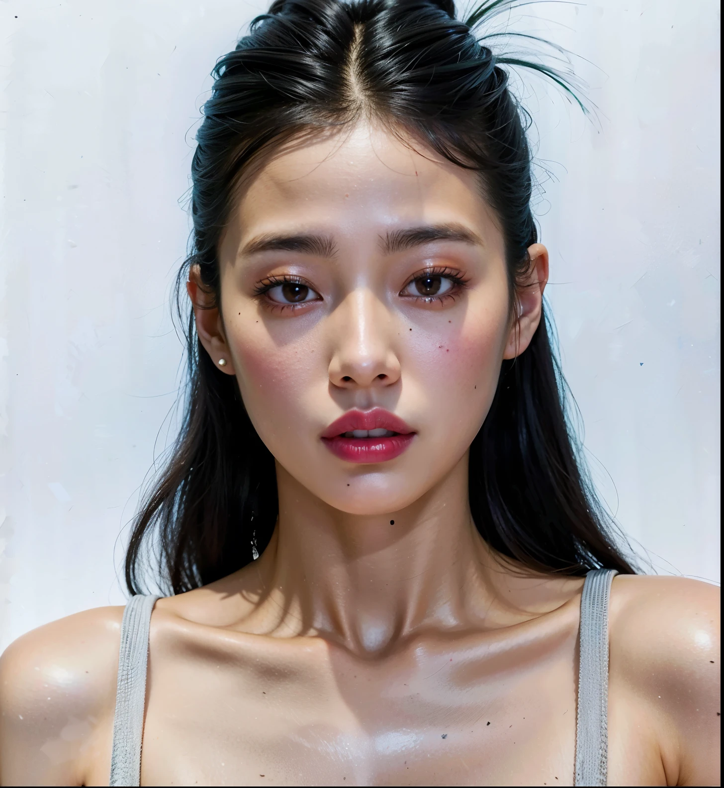 ((8k)), RAW photo, A photograph from the top of the head to the soles of the feet, ((masterpiece:1.)), 21 years old, one woman, smile, Completely naked, realistic body, good figure, large breasts, bob hair, mediumseagreen hair, cadetblue eyes, swimming pools, illustration style, japanese, beautiful wombutt, cute face, big eyes, slanted eyes, thin lips, (RAW photo, masterpiece:1.2), ultra detailed, ultra high res, (realistic, photo realistic:1.37), professional photograph, Amazing, portrait, high detail RAW color photo, huge file size, official art, cute face, extremely detailed CG unity 8k wallpaper, extremely detailed skin, an extremely delicate and beautiful, extremely detailed beautiful girl, extremely detailed face, extremely detailed eyes, extremely detailed fingers, extremely detailed nose, extremely detailed mouth, perfect anatomy, highly detailed background, finely detail, extremely detailed, famous japanese idol, best quality best quality, tall
