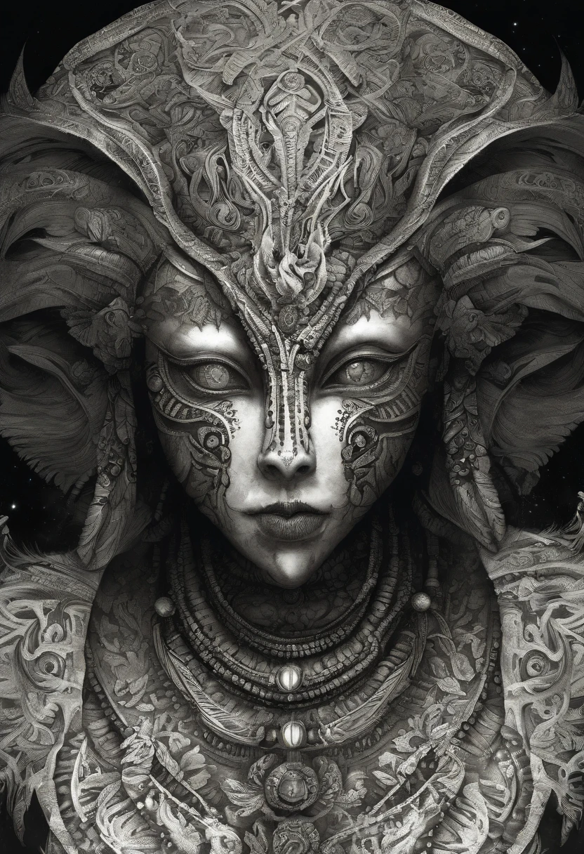 fantchar, a translucent ethereal alien with delicate features in a sci-fi setting, glowing from within, sparks and lights, moonlight, moon, close-up, realistic, highly detailed, intricate