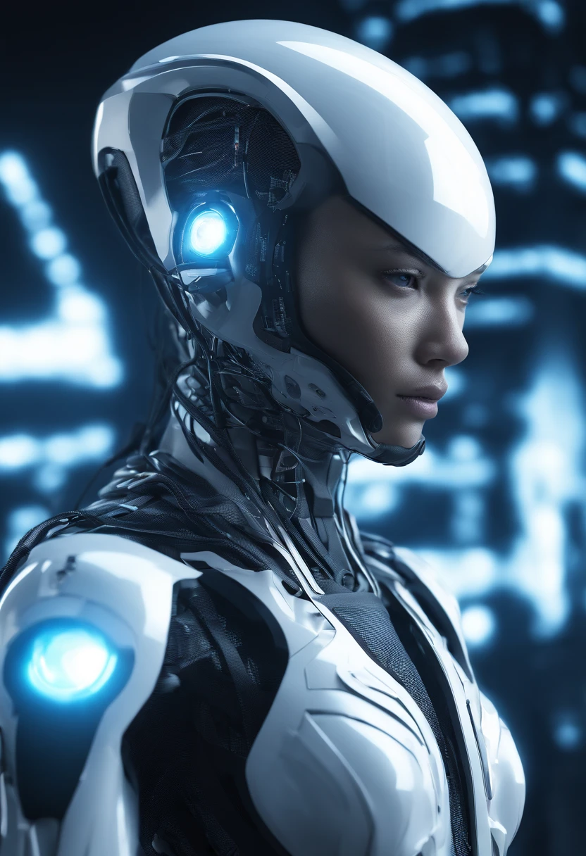 fantchar, a translucent ethereal alien with delicate features in a sci-fi setting, glowing from within, sparks and lights, moonlight, moon, close-up, realistic, highly detailed, intricate