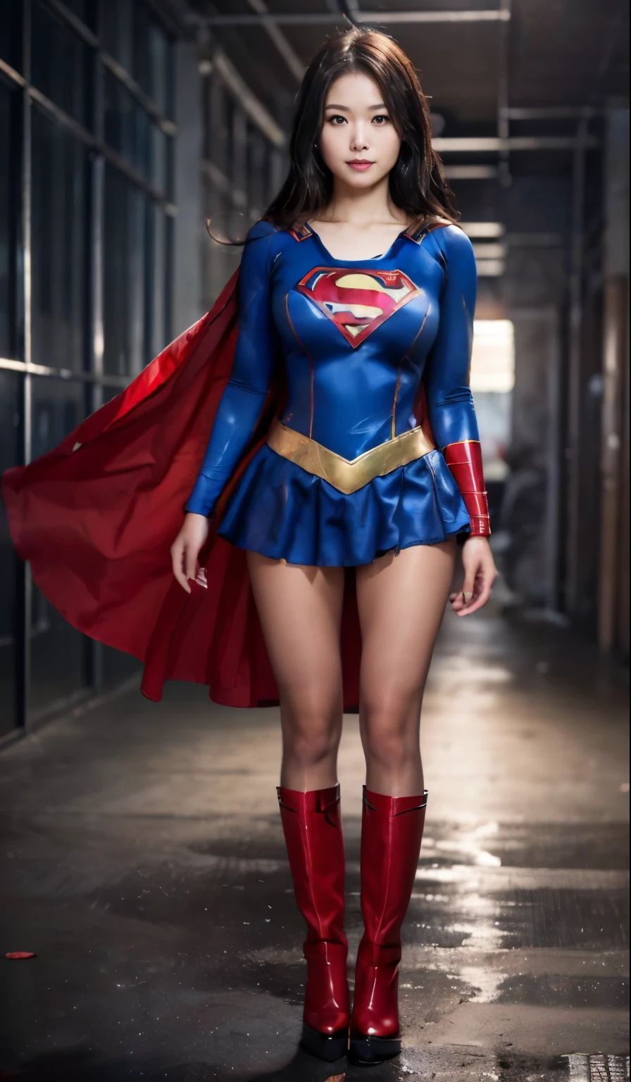 no background、(((Wear black tights on your beautiful legs.torn、Tattered、being destroyed)))、(((stretch your legs、tall、Legally express the beauty of your smile)))、((((Get the most out of your original images)))、(((supergirl costume、torn、Tattered、being destroyed)))、(((beautiful hair)))、(((I'm in pain)))、(((Legs must be worn with black tights)))、(((must wear red boots、being destroyed)))、((Highest image quality、8K))、((highest quality、8K、masterpiece:1.3))、(((keep background )))、clear focus:1.2、beautiful woman with perfect figure:1.4、Full of scars、bloody、full of blood、slender abs:1.2、wet body:1.5、Highly detailed face and skin texture、8K