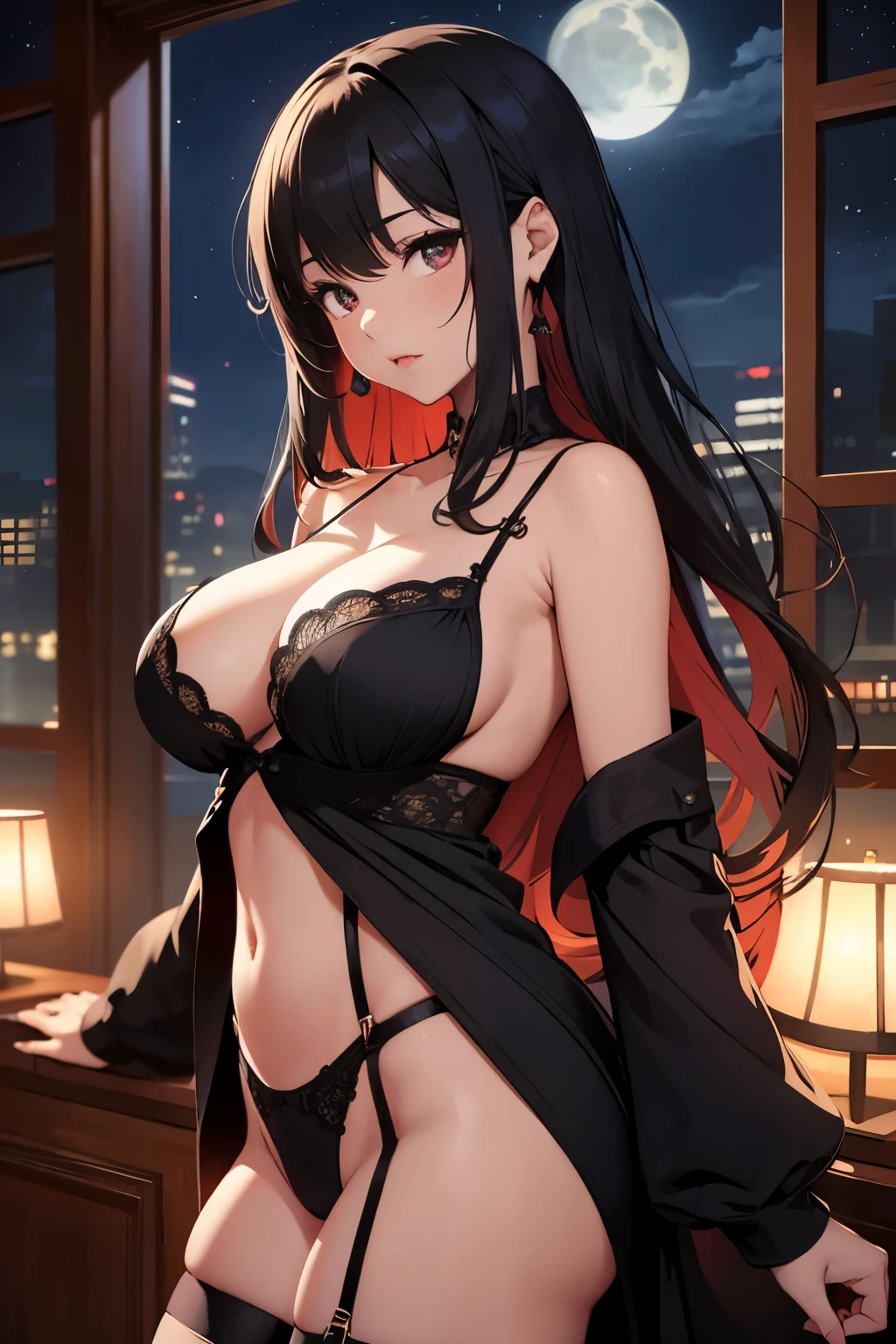 In the Stillness of the Night, a Solo Young Girl Permutes in an Adult Anime Style

A age sister, alone and clad in alluring lingerie, adorned with stockings that cling to her every curve, strides through the quiet night within an adult anime sell. The fiery atmosphere vibrantly surrounds her with hues of deep crimson and velvety black, awakening an erotic aura. The cool breeze trails across her derriere, revealing a delightful bustle and pronouncing her enticing curves with purpose. Her thick thighs glisten under the moonlit night, shimmering with every step, exhibiting a seductive allure.