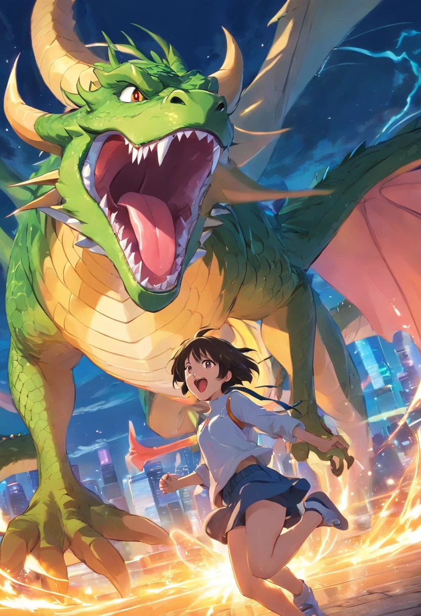 Dragon is opening his mouth and showing his big mouth and tongue, lengua detallada, boca detallada, dientes detallados, tono sensual