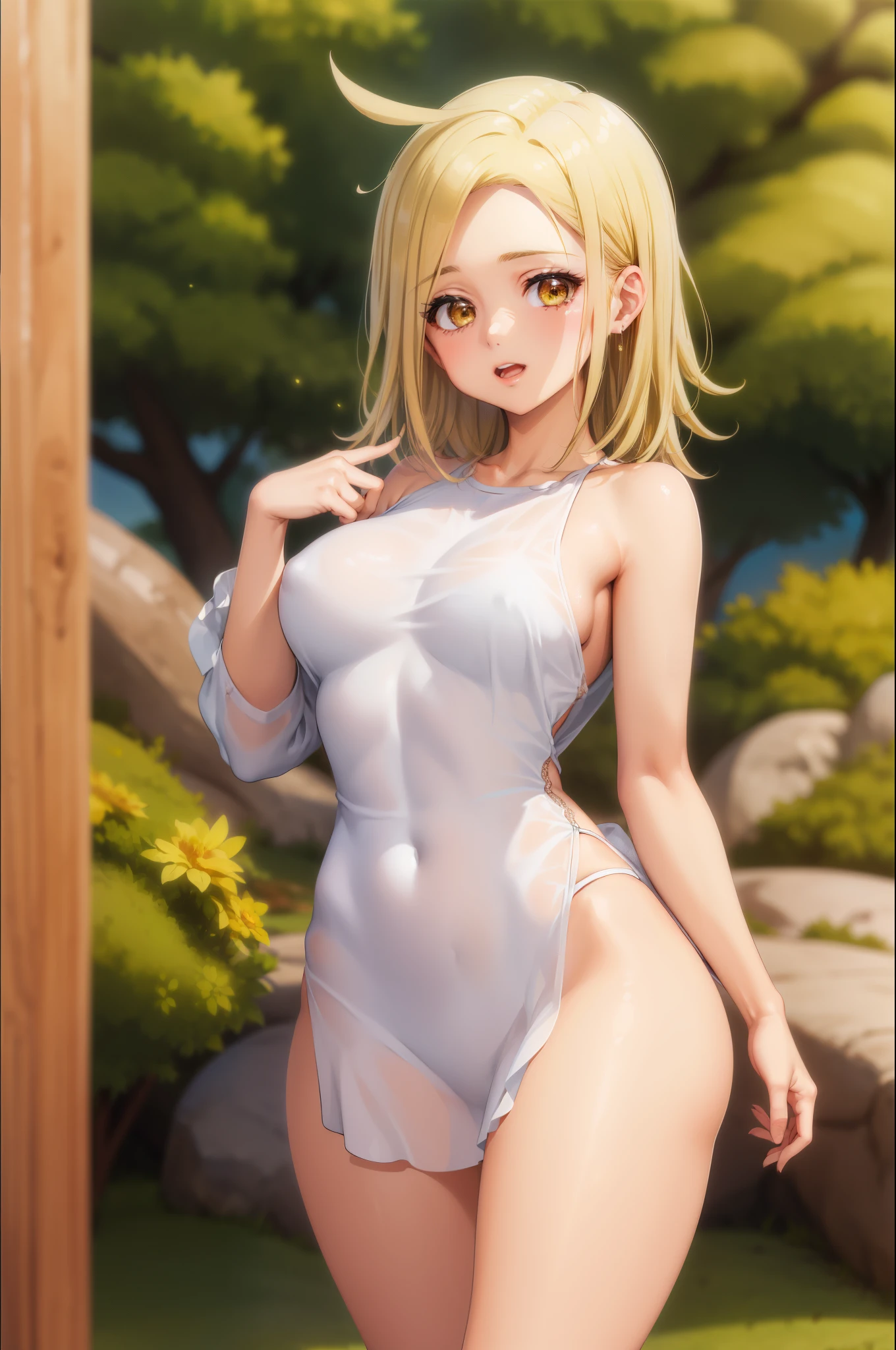 ((La mejor calidad)), ((Obra maestra)), (muy Detallado), alta resolucion, Cara perfecta, sexy, atractiva, ((8k)), tetas grandes, Elaine Nanatsu no taizai