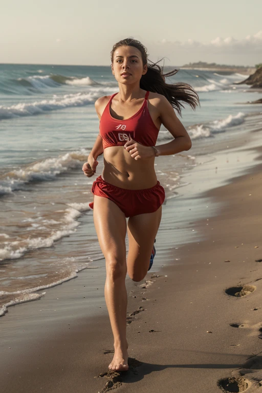 girl running on the beach
