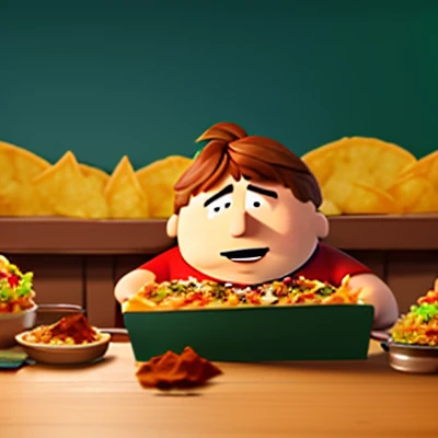 Final Ended Last: Eric Cartman Eating Nachos on Taco Bell, South Park Style and Puppet Show Style 