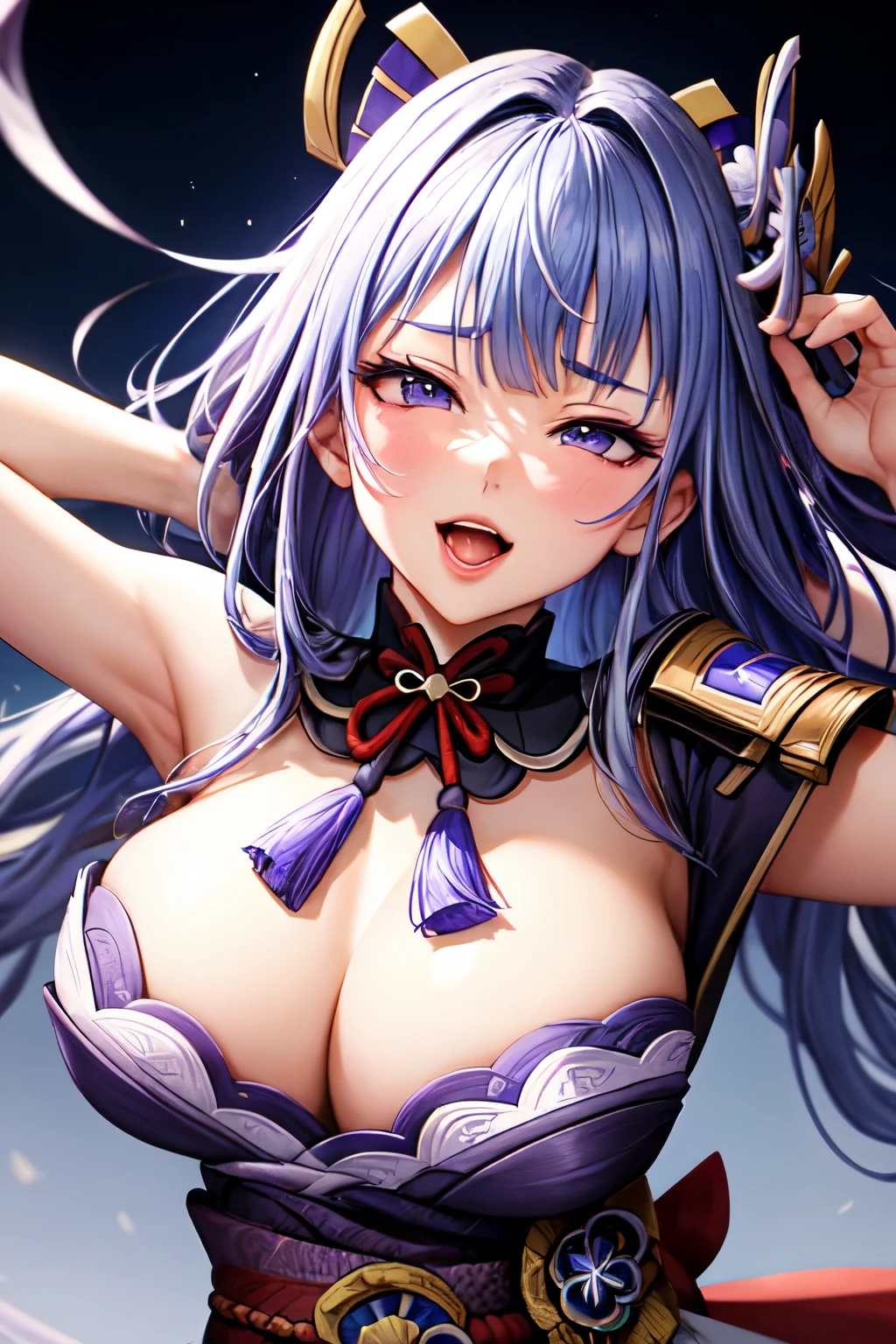 Shogun raiden genshin impact sexy ahegao yeux en l’air