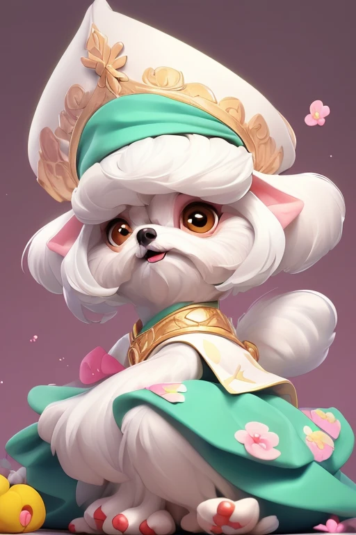 3DCHARACTER, (((Breed only Maltese Dogs))) de pelo muito longo e cor de pelo albino, brincando com seus Brinquedos em um lindo quarto fofo, Dog with an expression of happiness when he sees his owner, Cachorro com boca aberta, breed dog , German dwarf spitz, Lulu of Pomerania, Maltese ,Yorkshire Terrier, lindo Maltese posando para uma foto usando roupas fofas, fofo usando vestido fofo de princesa, luxurious hat, ties, Bandanas, vestido, cores fofas, children'dog clothing colors. low angle view, eye level shot (virilha),Just huge morbid thighs, gordinhas, extremamente grossas;,rima de trabalho, melhor qualidade, (Vista frontal), (vista da minhoca'olhos), perspectiva do olho do minhoca, low angle. ,(corpo todo:1.2),fundo simples, obra de arte,melhor qualidade,(fundo gradiente vermelho:1.1)