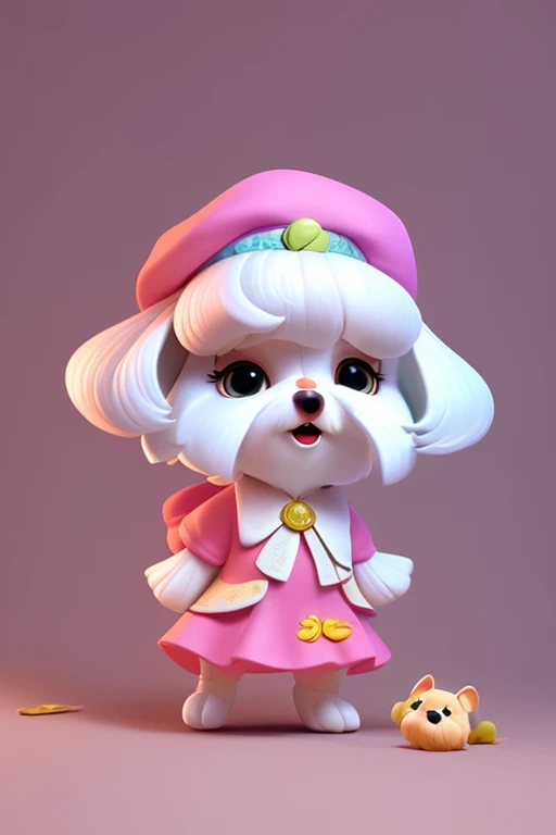  3DCHARACTER, (((Breed only Maltese Dogs))) de pelo muito longo  e cor de pelo albino, brincando com seus Brinquedos em um lindo quarto fofo,  Dog with an expression of happiness when he sees his owner, Cachorro com boca aberta, breed dog ,  German dwarf spitz, Lulu of Pomerania, Maltese ,Yorkshire Terrier, lindo Maltese posando para uma foto usando roupas fofas,   fofo usando vestido fofo de princesa, luxurious hat, ties, Bandanas, vestido, cores fofas, children&#39;dog clothing colors. low angle view, eye level shot (virilha),Just huge morbid thighs, gordinhas, extremamente grossas;,rima de trabalho, melhor qualidade, (Vista frontal), (vista da minhoca&#39;olhos), perspectiva do olho do minhoca, low angle. ,(corpo todo:1.2),fundo simples, obra de arte,melhor qualidade,(fundo gradiente vermelho:1.1) 