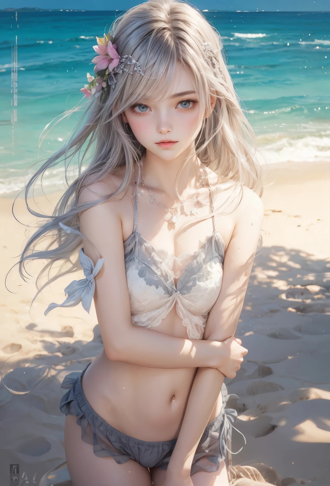 (detailed illustrations,Very detailed and precise drawing,Delicate drawn lines with tempo,Realistic texture expression),[color traced main line],midsummer beach[[tropical country]],(Girl(beautiful girl)[[big eyes]])[](SKINNY[bony body][very thin breasts[small nipples with pointed points,]][リアルな乳頭のdetailed]),[During orgasm](sweaty[Trance]) Eros in the Natural Body (Nude gravure),[Ideal Eros],([リアルな女性器のdetailed:0.8] [(clitoris) [labia minora]]),(Fine and beautiful skin expression [transparency]),[完璧な目のdetailed (Beautifully detailed iris)[eyes like jewels]],[long and beautiful eyelashes],[precisely drawn hair [美しく艷やかな髪のdetailed]],(完璧な手のdetailed [Beautiful fingers with no damage [beautiful nails]]),(perfect anatomy(perfectly balanced proportions))[[full body portrait]],[ideal color coordination(Accurate simulation of light and material interactions)],(HighQuality,High resolution,(detailed,High definition)),[[Soft ambient light]],[realistic],[Visual art that tells a story] [[full body portrait]][[Watercolor style coloring]][Colorful].
