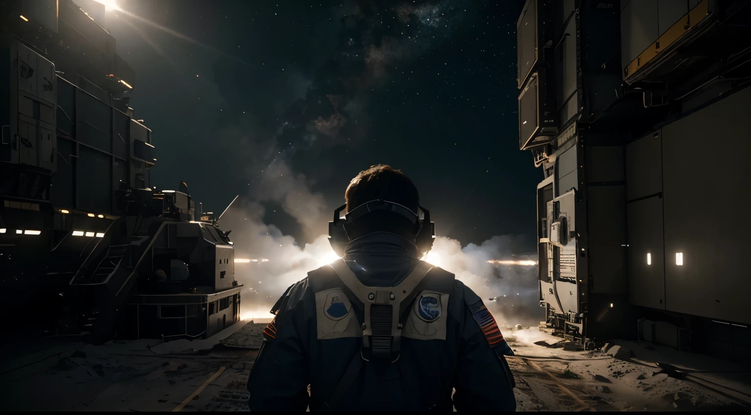 Photo of a ultra realistic NASA expedition, astronauts, spaceships, rockets, bright light, cinematic lighting, battered, low angle, trending on artstation, 8k ultra HD, hyper realistic, focused, extreme details, unreal engine 5, cinematic, masterpiece