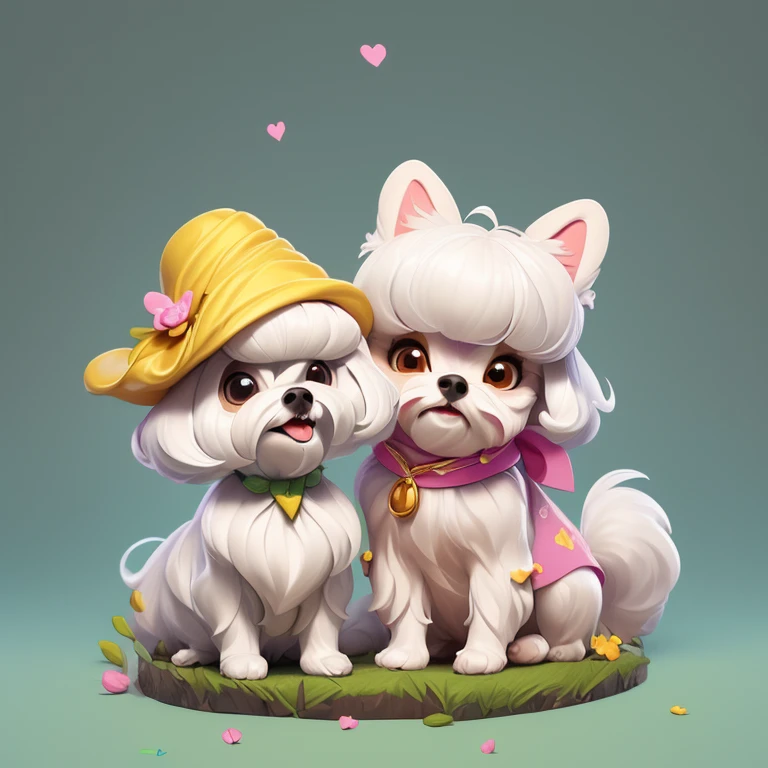 (((Create a print art or vector art of just the Maltese Dog))) de pelo muito longo e cor de pelo albino, brincando com seus Brinquedos em um lindo quarto fofo, Dog with an expression of happiness when he sees his owner, Cachorro com boca aberta, breed dog , German dwarf spitz, Lulu of Pomerania, Maltese ,Yorkshire Terrier, lindo Maltese posando para uma foto usando roupas fofas, fofo usando vestido fofo de princesa, luxurious hat, ties, Bandanas, vestido, cores fofas, children'dog clothing colors. low angle view, eye level shot (virilha),Just huge morbid thighs, gordinhas, extremamente grossas;,rima de trabalho, melhor qualidade, (Vista frontal), (vista da minhoca'olhos), perspectiva do olho do minhoca, low angle. ,(corpo todo:1.2),fundo simples, obra de arte,melhor qualidade,(fundo gradiente vermelho:1.1)