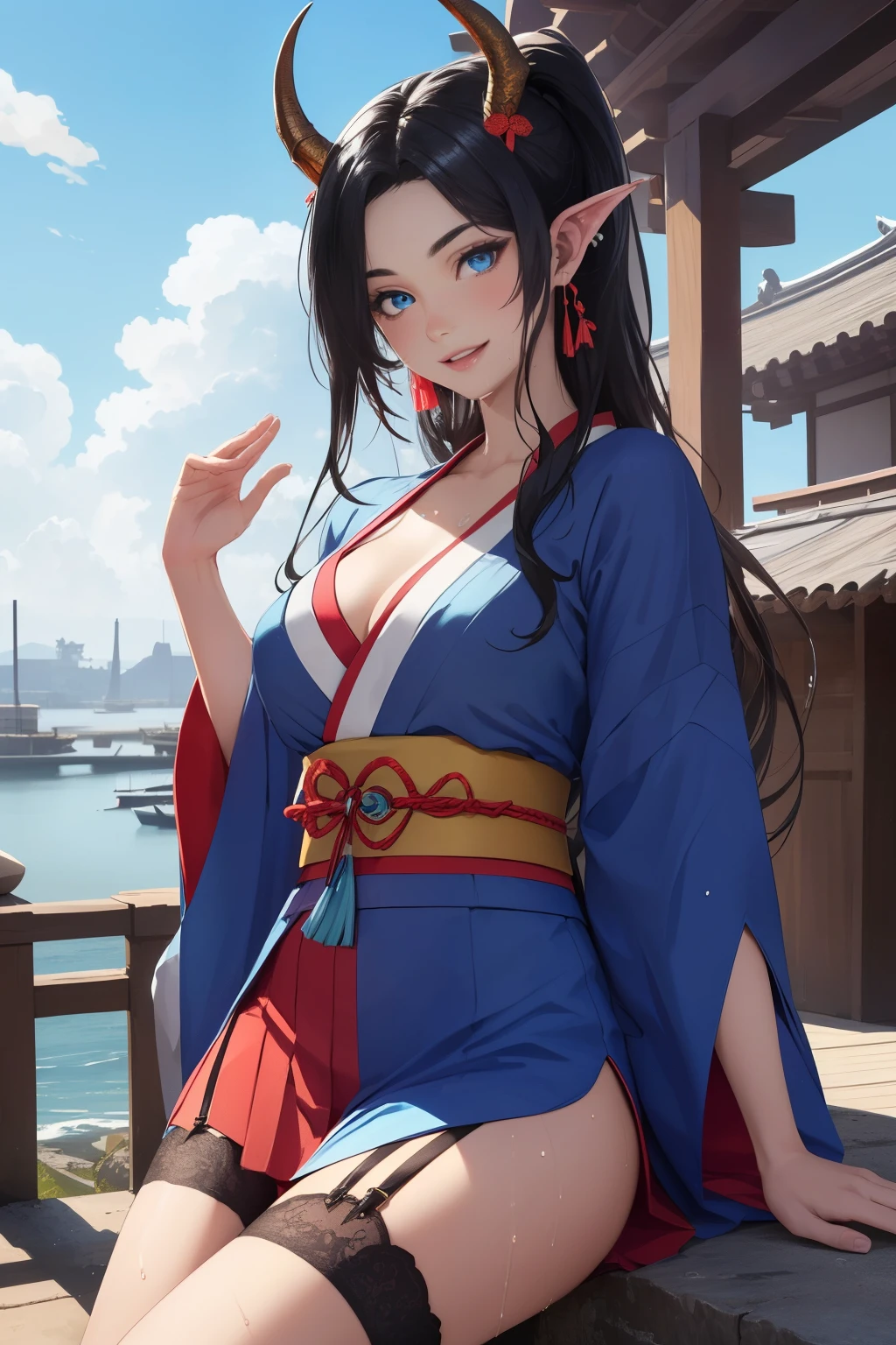 (masterpiece, best quality)
1 girl, solo, Chun-Li, upper body, beautiful lakeside scenery background
anime, blue outfit, posing, artgerm, extremely detailed, portrait of Chun-Li
anime, seductive, Chun-Li, 3d modeling style, Pixar-esque, hyper-realism
Hyper realistic lighting, sexy midriff, lingerie detailed in blue and white, hyper-detailed

octans, sky, starry night scenery, 1 girl, solo, Chun-Li, lakeside silhouette, cityscape --auto --s2
Princess Pe