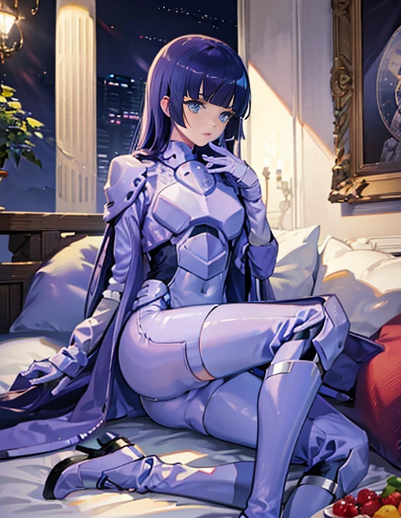 highest quality,sleeping face up in bed，Crab crotch，please show me your boots，thigh high boots，leotardチラ見せ，glove，Strange thieves，elegant, 1 girl, leotard，body suit，cute, blushed, looking at the viewer, from below, prison，blue eyes, beautiful eyes, beautiful background, particles of light, Light of the sun, dramatic lighting, outside, shiny, realistic, table top, highest quality, super detailed, be familiar with, scenery, beautiful and fine eyes, fine hair