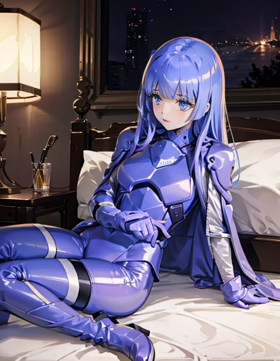 highest quality,sleeping face up in bed，Crab crotch，please show me your boots，thigh high boots，leotardチラ見せ，glove，Strange thieves，elegant, 1 girl, leotard，body suit，cute, blushed, looking at the viewer, from below, prison，blue eyes, beautiful eyes, beautiful background, particles of light, Light of the sun, dramatic lighting, outside, shiny, realistic, table top, highest quality, super detailed, be familiar with, scenery, beautiful and fine eyes, fine hair