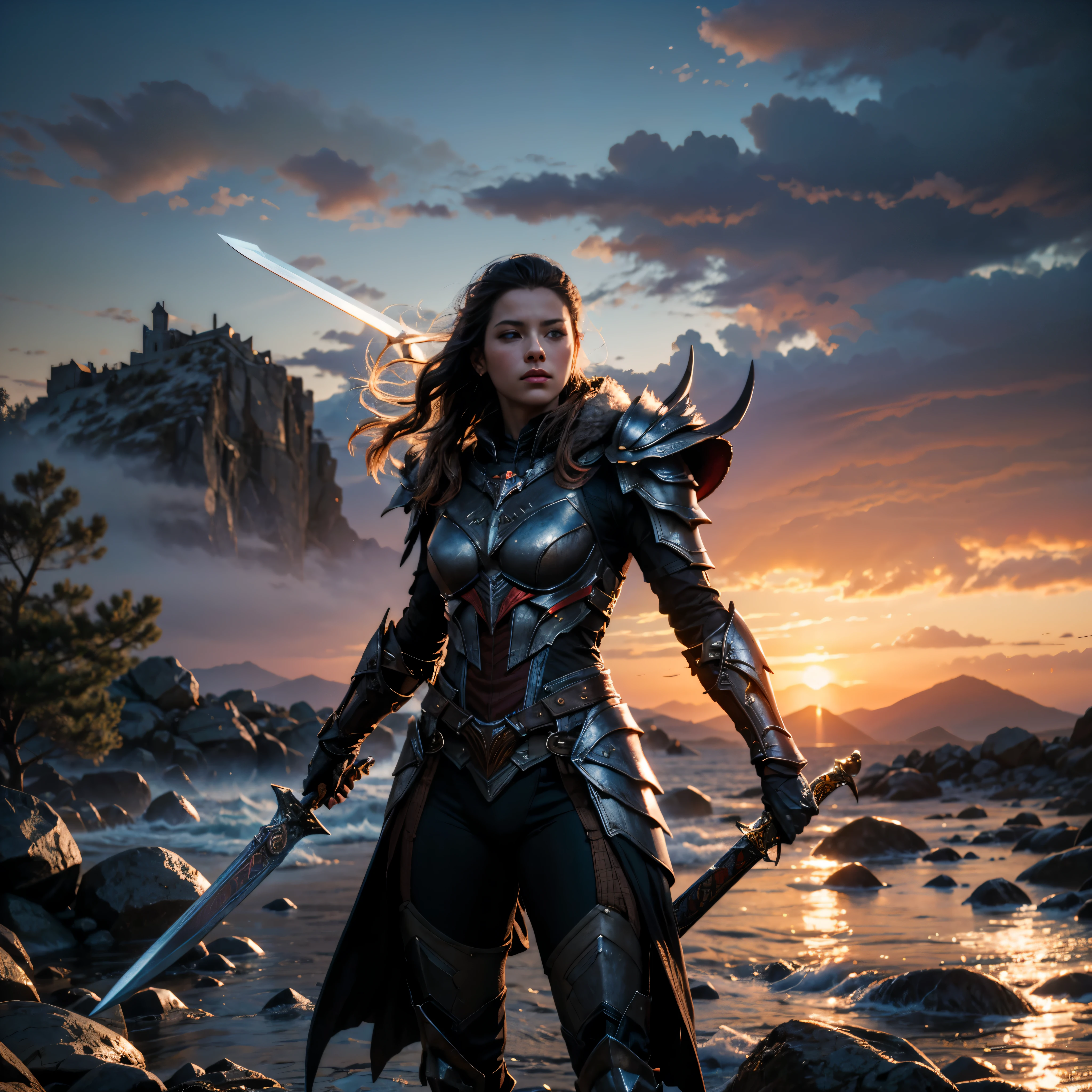 Oblivion "Skyrim Daedric Armor Ebony Carbonite" SUN nebulae stars nebula starry_sky epic Sunshine panoramic sunset spacious radiant sunrise stance, Joust Challenge Lord Daedric Ebony Armor_Ash Gorgeous Queen Daedric_Armor (Ebony Daedric Armor_Carbon) (holding sword:1.3) (ultra masterpiece), (ultra extremely intricate:1.2), (ultra realistic), portrait of a Horsewoman with_Sword charging Knight Cavalry, the most beautiful in the world, (Ebony Daedric Black_Armor), chrome metal reflections, full body, outdoors, intense sunlight, far away castle, professional photograph of a stunning woman detailed, ultra sharp focus, dramatic, award winning, cinematic Sunlight, ultra octane render unrealengine5, volumetrics dtx, (film grain, blurry background, blurry foreground, bokeh, depth of field, sunset, motion blur:1.3), Lord Daedric Ebony Armor hood levitate cape chainmail Chrome breast navel Knight Joust deep path equirectangular ultra_photo-realistic meticulously intricate ultra_high-details ultra_high-quality ultra_high-def ultra_high-res optimal ultra_sharpness focus perfection accurate global illumination volumetric Cinematic_Sunlight Lightning contrast cgi vfx sfx reflex Octane_rendered extreme improved radiant graduated UHD XT3 DSLR HDR romm rgb pbr 3dcg fxaa blu-ray vivid colors-coded backlight frontlight anti-aliasing fkaa txaa rtx ssao opengl-shaders glsl-shaders post-processing post-production cell-shading tone-mapping luminescence Crystalline sex naked nsfw varies multi etc. --s 1000 --c 20 --q 20 --chaos 100