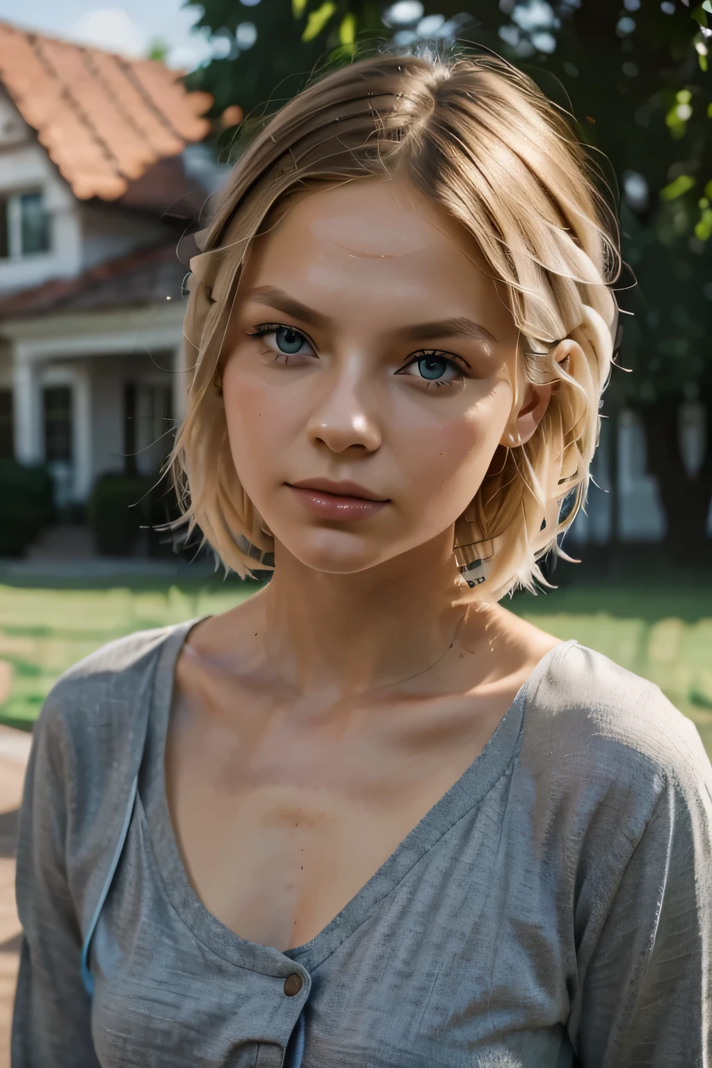 Portrait of (dasha::1.8) ([russian|petite]::1) (age 20:1) ([blond|short]hair::1.4) ([diamond shaped|clear|detailed] face::1.4) (textured skin) (masterpiece) (high quality) (high details),