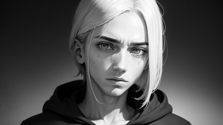 A figura chegou mais perto, revealing a pale face and empty eyes. His mouth opened to emit a chilling sigh that seemed to echo throughout the strange dimension.. Eu tentei recuar, but I was stuck in a place that didn&#39;t make sense. ((monochrome)), (ugly face:0.8)