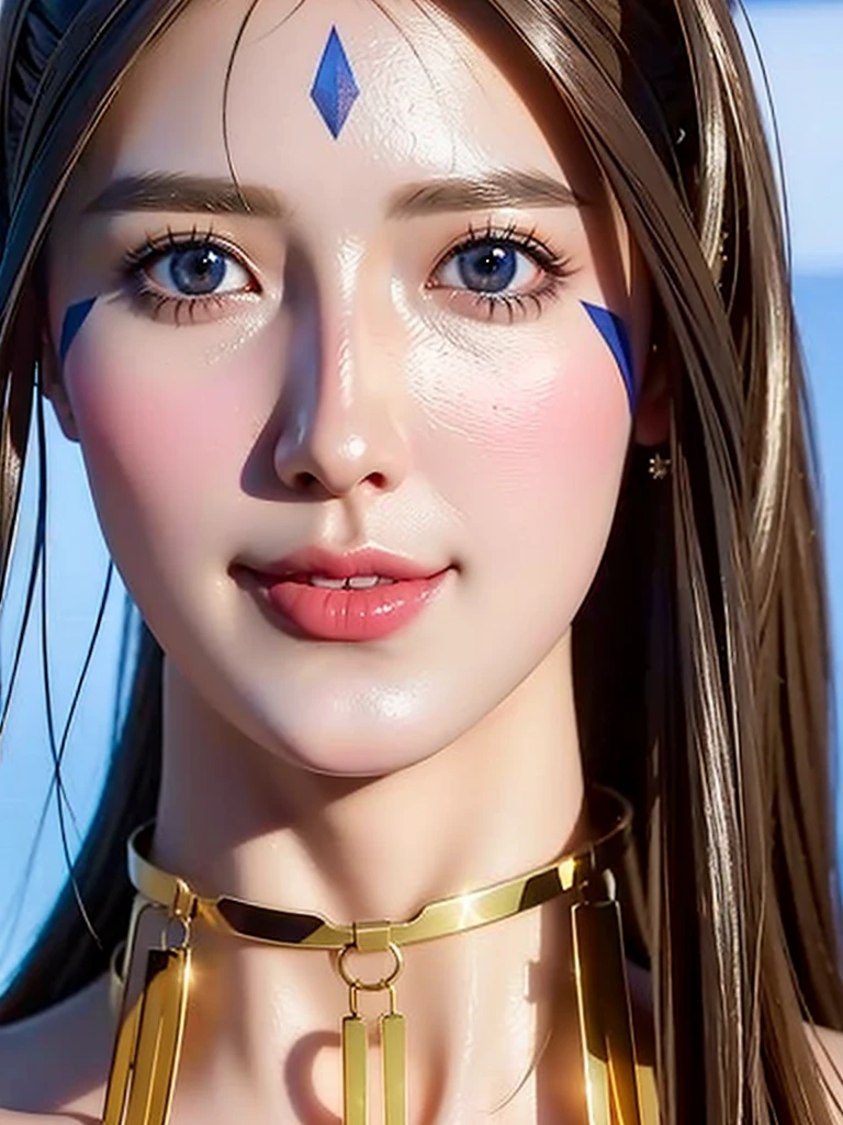 (masterpiece, best quality:1.4), (close up), 1girl, solo, (european youth:1), Belldandy, Belldandy_Blue_Dress, goddess face symbols, looking at viewer, beautifull smile, beautiful face, highly detailed face, highly detailed eyes, sexy body, highly detailed skin, skin pores, subsurface scattering, realistic pupils, full face blush, full lips, detailed background, depth of field, volumetric lighting, sharp focus, absurdres, realistic proportions, good anatomy, (realistic, hyperrealistic:1.4), 16k hdr,