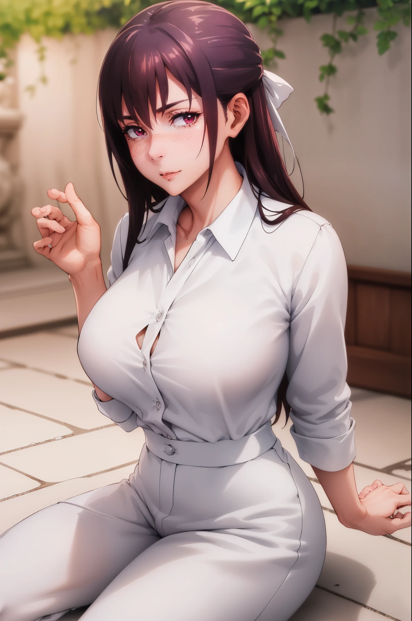 ((La mejor calidad)), ((Obra maestra)), (muy Detallado), alta resolucion, Cara perfecta, sexy, atractiva, ((8k)), tetas grandes, Utahime Iori