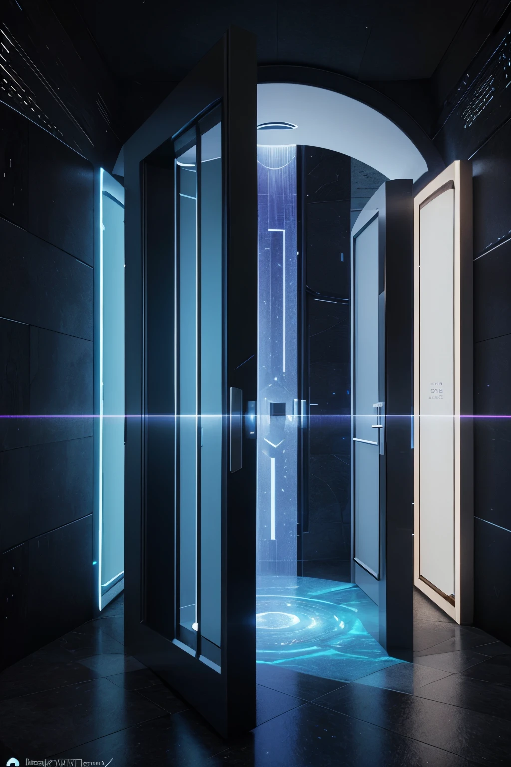 Virtual Gateway: Design an image showcasing a digital gateway or portal that serves as an entry point into the diverse realms of the metaverse. Emphasize the concept of entering a world of endless possibilities.