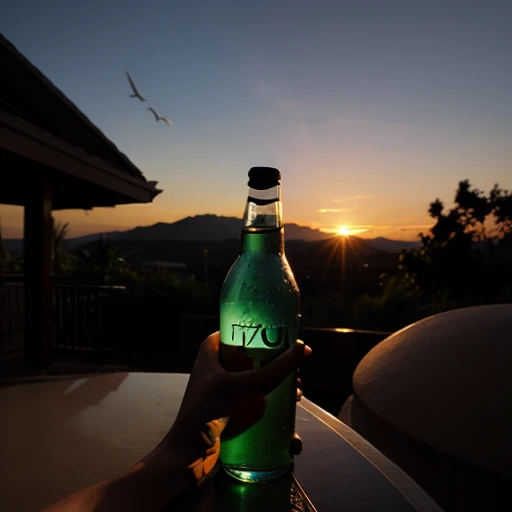 alien-planet, party, many creatures from different planets, sunset, drinking, dancing, not too dark