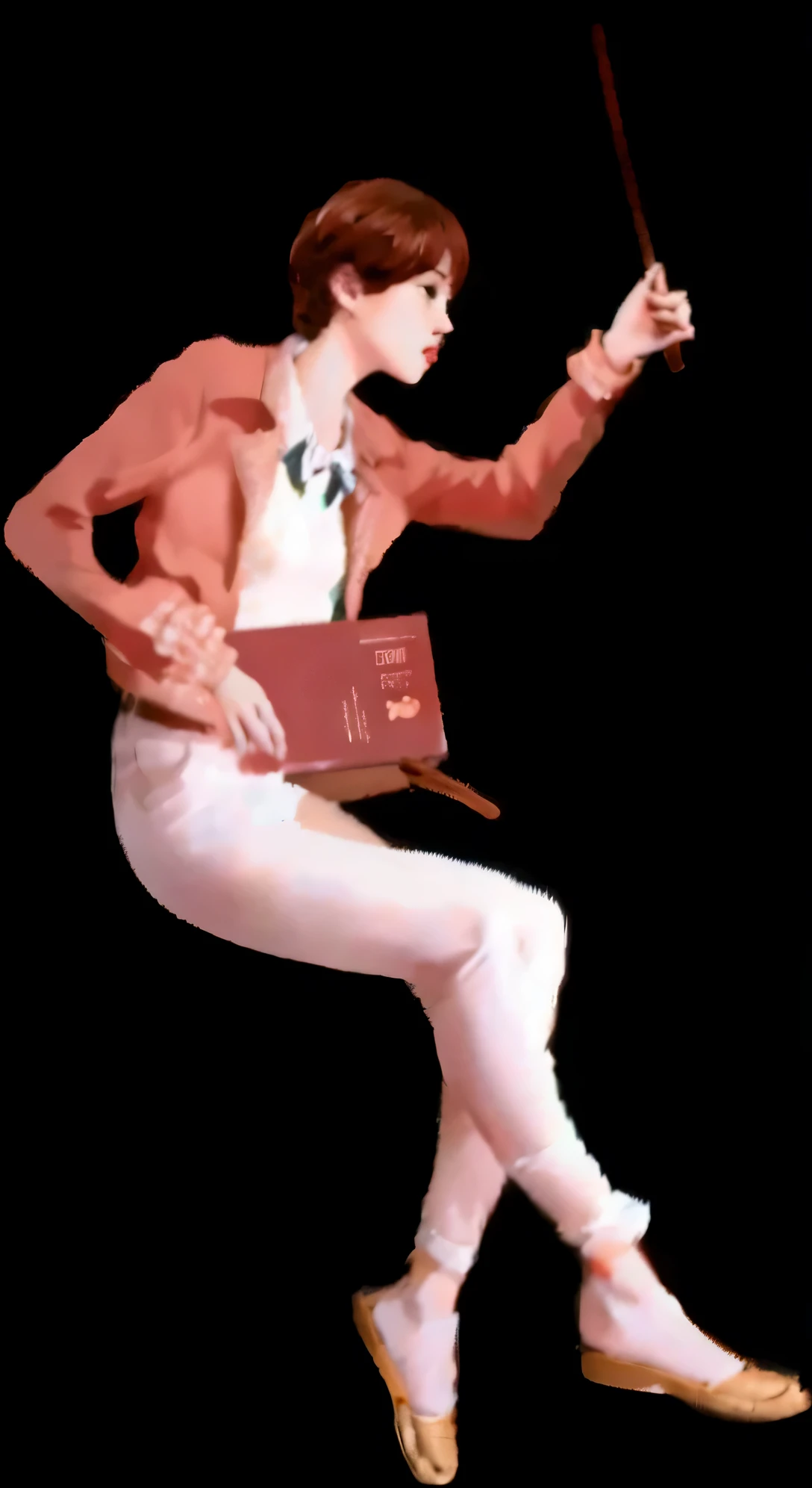 teacher holding book board