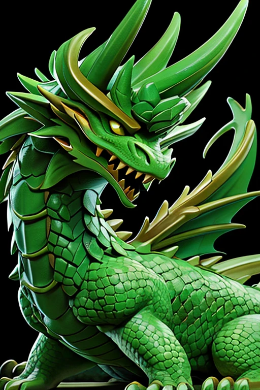 Dragon, color verde, grandes alas, Grand Grandeur.