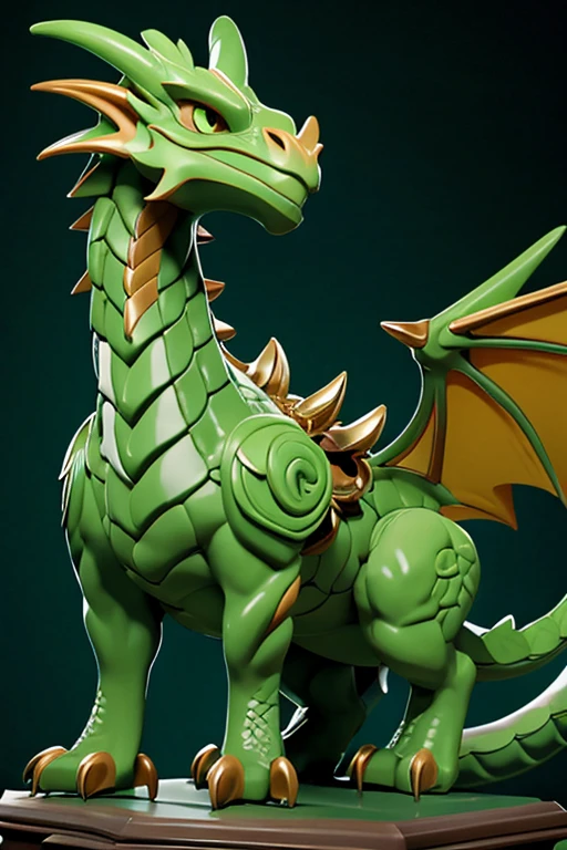 Dragon, color verde, grandes alas, Grand Grandeur. 