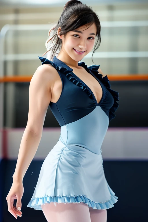 Ice dance practice、Highest quality、Highest quality、Super detailed、Particles of light:0.5、、Ice skating rink、Beautiful Eyes、Natural Texture、、French Braid、Body wet with semen、Wet vagina、Exposed female genitalia、、Vagina in full view、、Male genitalia enter female genitalia、Small and beautiful female genitalia、、Black tank top and mini flare skirt、A little cleavage、Leaning forward and spreading legs
