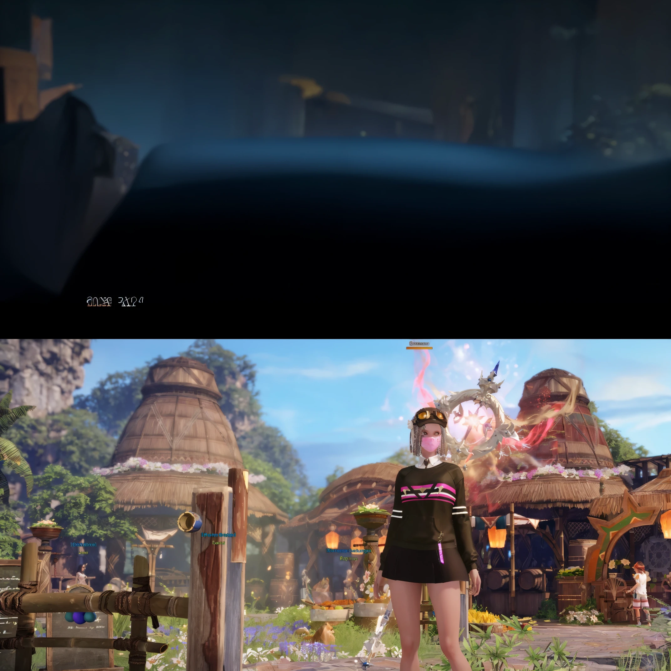 there is a woman standing in a garden with a wand, game cg, 2020 video game screenshot, video game screenshot>, blade and soul, beautiful screenshot, <mmorpgs scene, jrpg fashion, fashion gameplay screenshot, new character, final fantasy 14 style, style game square enix, gameplay screenshot with ui, 8 k character details