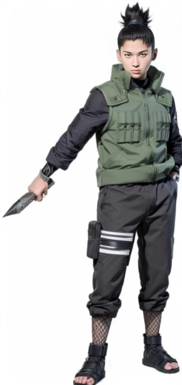 Masterpiece, 1boy, Superb Style, Urban Streetwear chothes, Outdoor, full Body, Shikamaru nara, bright eyes, black hair, cool boy