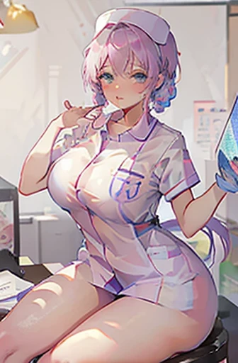 nurse uniform,hospital, latex nurse suit,nurses,busty,elbow gloves,labcoat,darkhair woman,blue eyes , gigantic boobs ,medical instruments,asian nurse,two nurses,speculum,examination room,oversize boobs, ,big ass ,strap on, lay on table ,legs spreaded,giving birth,gyno chair , dentist,Milf,blue uniform,