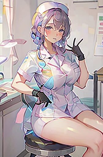 nurse uniform,hospital, latex nurse suit,nurses,busty,elbow gloves,labcoat,darkhair woman,blue eyes , gigantic boobs ,medical instruments,asian nurse,two nurses,speculum,examination room,oversize boobs, ,big ass ,strap on, lay on table ,legs spreaded,giving birth,gyno chair , dentist,Milf,blue uniform,