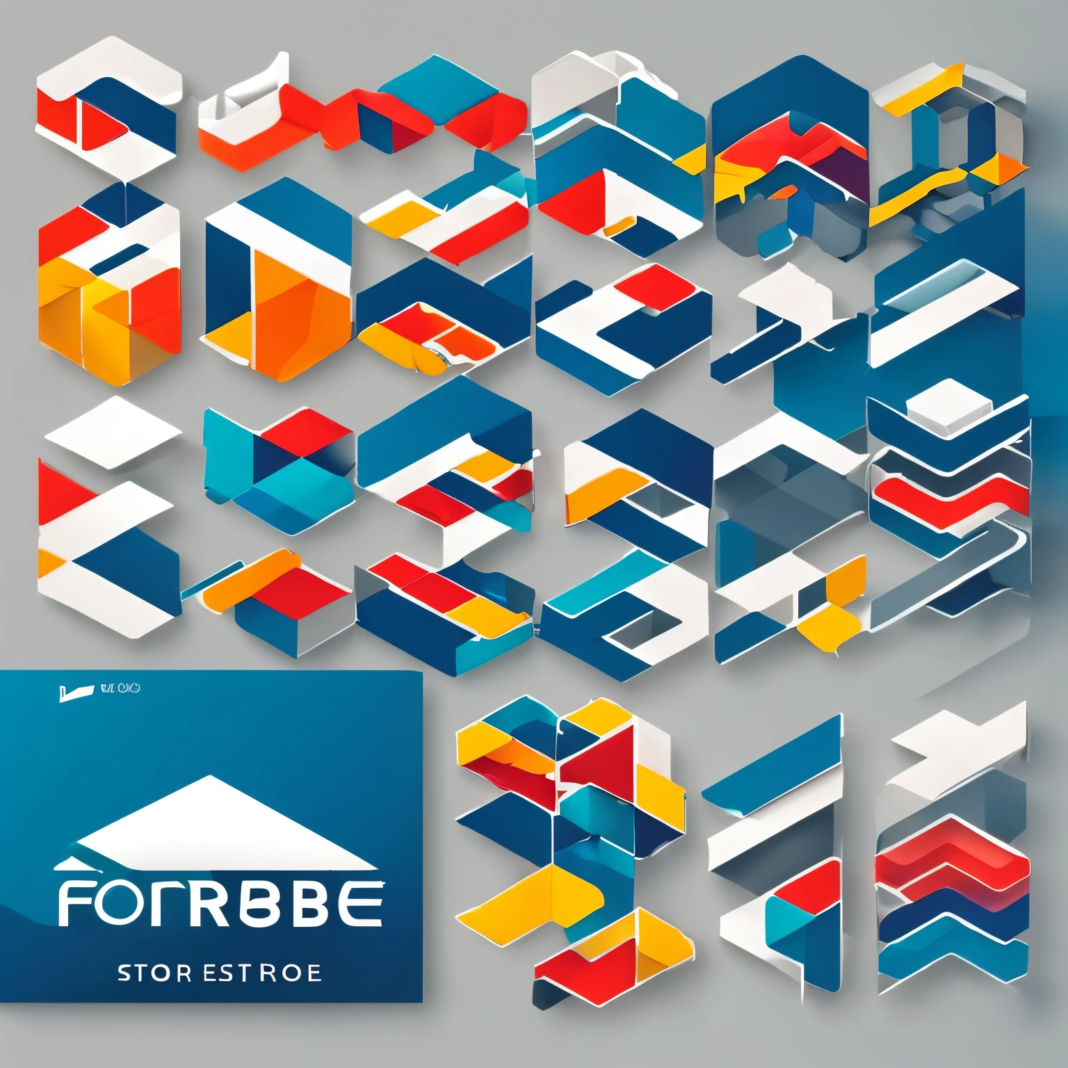 Make a logo for a store called: “Forbe&#39;s Store” with good 3D quality