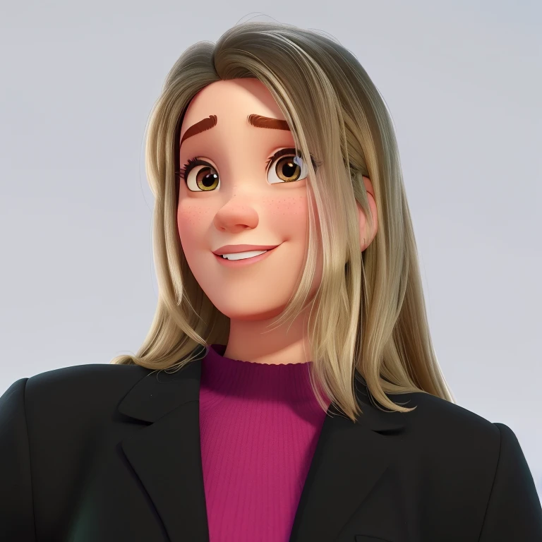 Uma mulher loira estilo disney pixar, alta qualidade, melhor qualidade