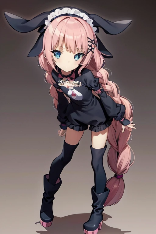 pink haired,gothic,Beth,neck ring,leg loops,small boots,