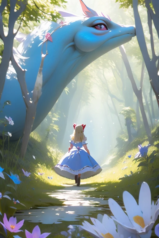 Alice in Wonderland, Magical creatures around you, obra maestra, detallado
