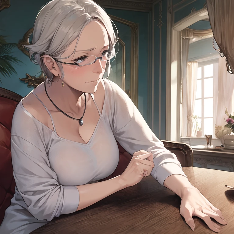 masterpiece, best quality, 1girl, solo, (old woman, old, wrinkled skin)