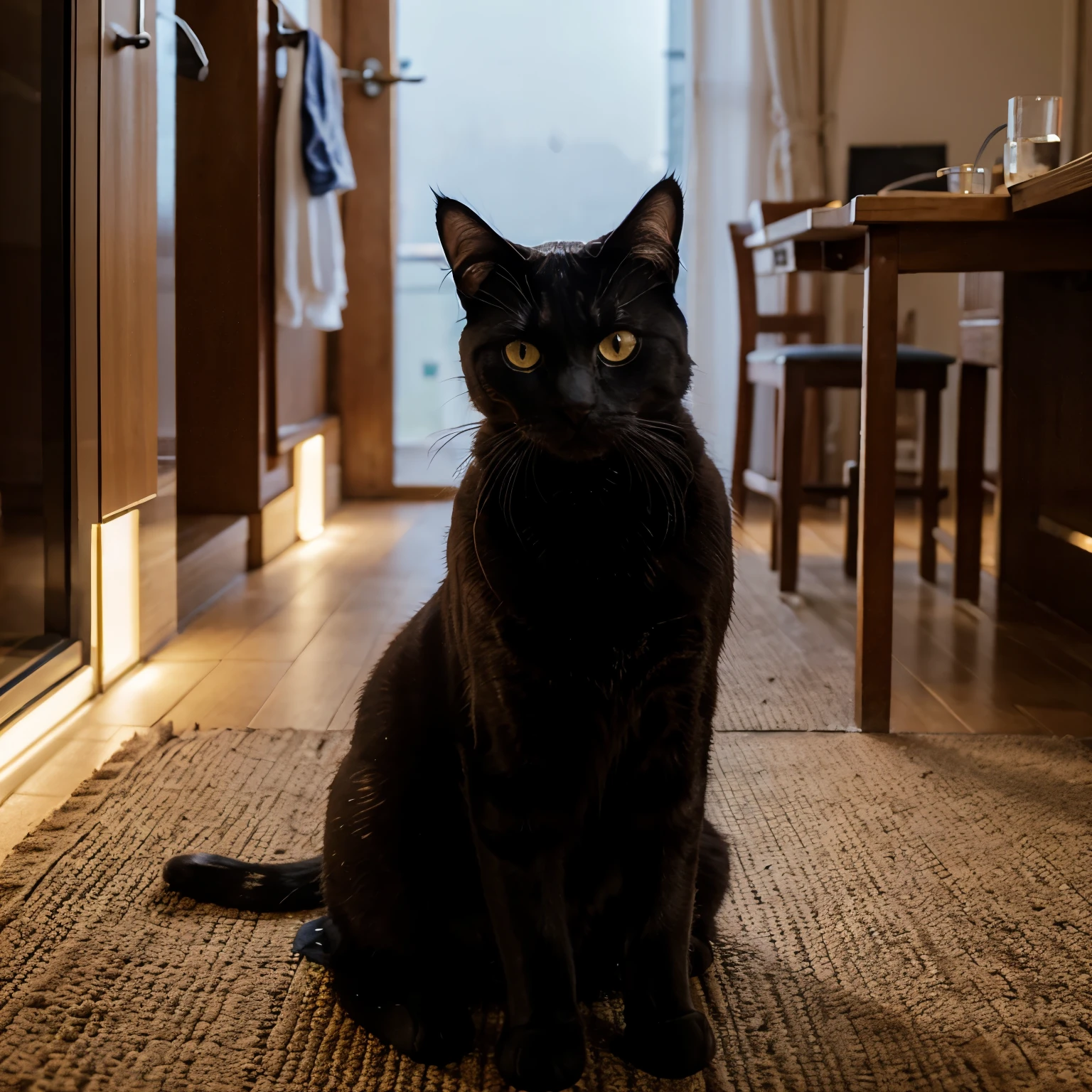 cat tears sit evening company thinking soul