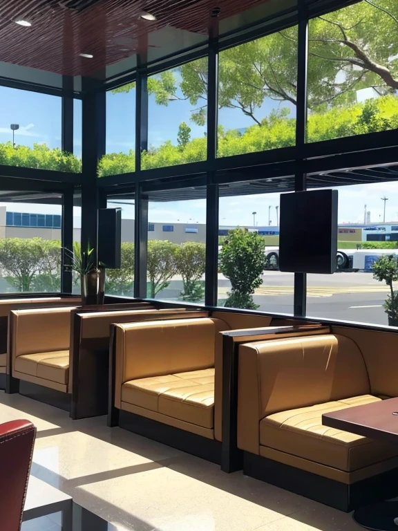 Masterpiece, top quality, 4K definition,
Realistic, textured representation,
Airline standby lounge,
Spacious interior, capable of accommodating thirty individuals,
Divided into zones: high chair area, sofa area, computer area, television lounge, and a bar,
Flight attendants in uniform, resting amidst lush green plants,
Detailed design, showcasing a sophisticated and inviting ambiance.

Imagine an exquisitely rendered airline standby lounge, brimming with intricate detail. The degree of resolution ensures a stunningly clear and lifelike image. The space is efficiently designed and can comfortably accommodate thirty individuals. Divided