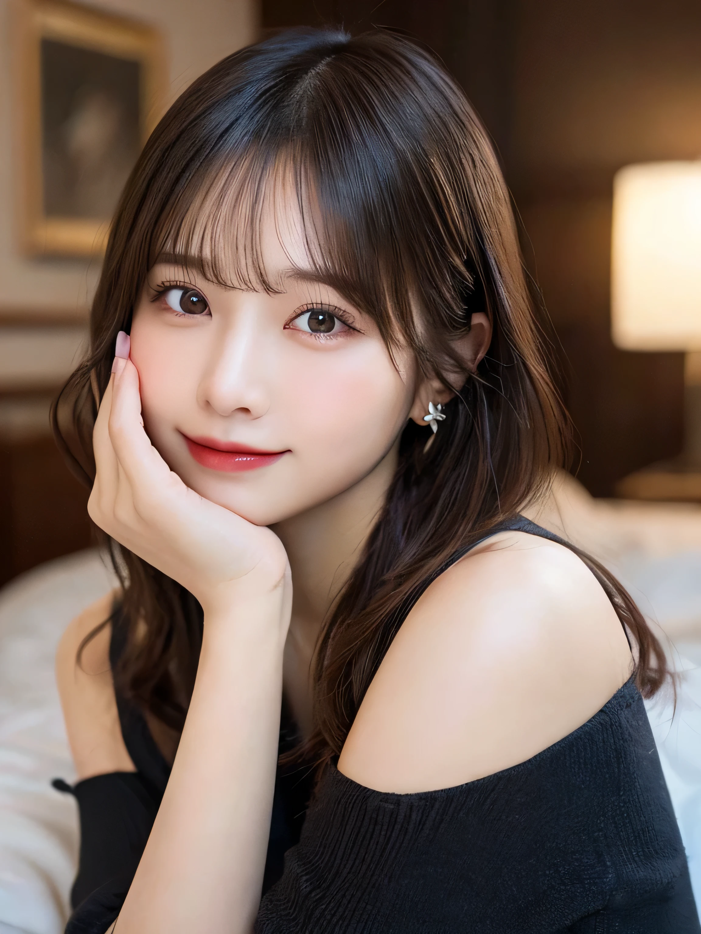 finely detail, hight resolution, hightquality、Perfect dynamic composition, Beautiful detailed eyes, Medium Hair, Natural Color Lip,Kamimehibuya、20 years girl、girl,1 persons、Transparent skin、Glowing hair、masutepiece, Best Quality, Illustration, Ultra-detailed, finely detail, hight resolution, 8K、The correct state of the human body、Randomly cute poses,Ponytail hair,beauty legs,Perfect beautiful face,KPOP Idol Face,Face that feels ecstasy,(Super cute face in idol style:1.2), Christmas tree,Christmas Party,Santa Claus Costume:1.2,cleavage of the breast,thigh visible,Background blur,Randomly dress up as a model for a women's fashion magazine